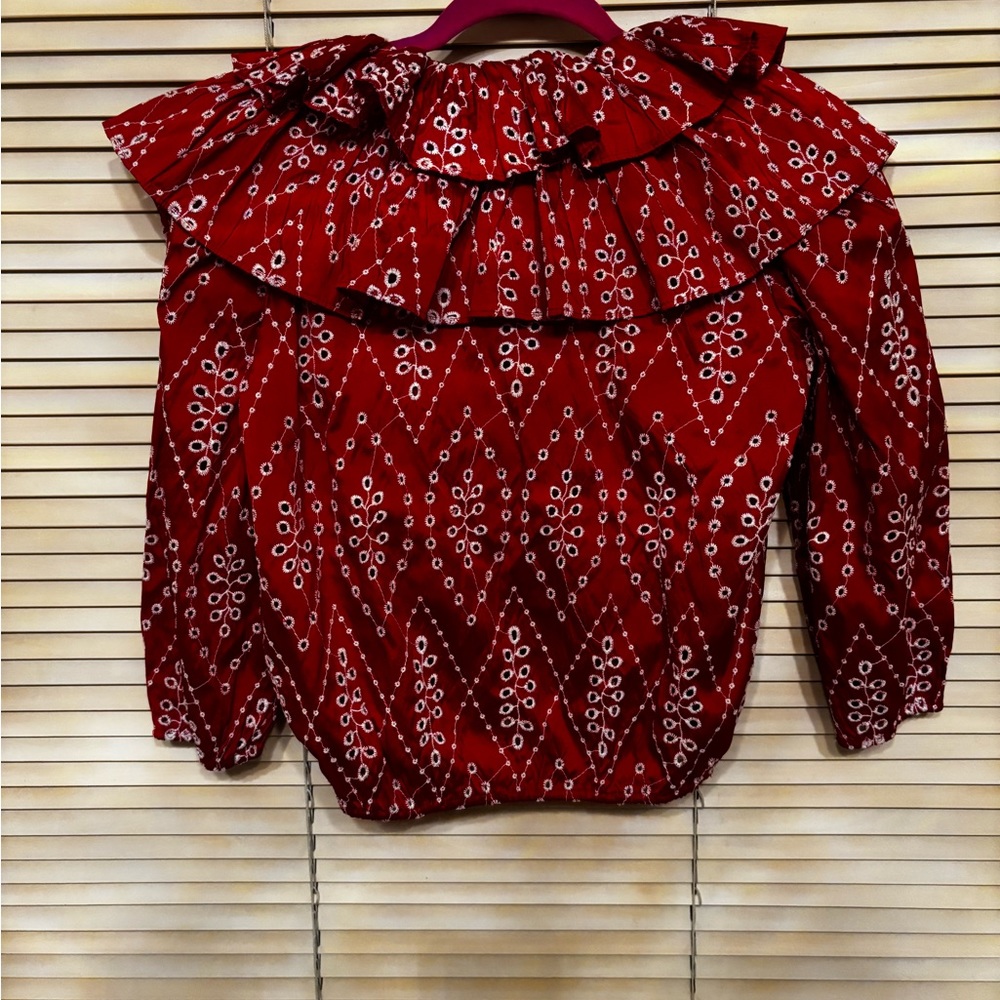 Zara Bandana Ruffle Top - Picture 2 of 3